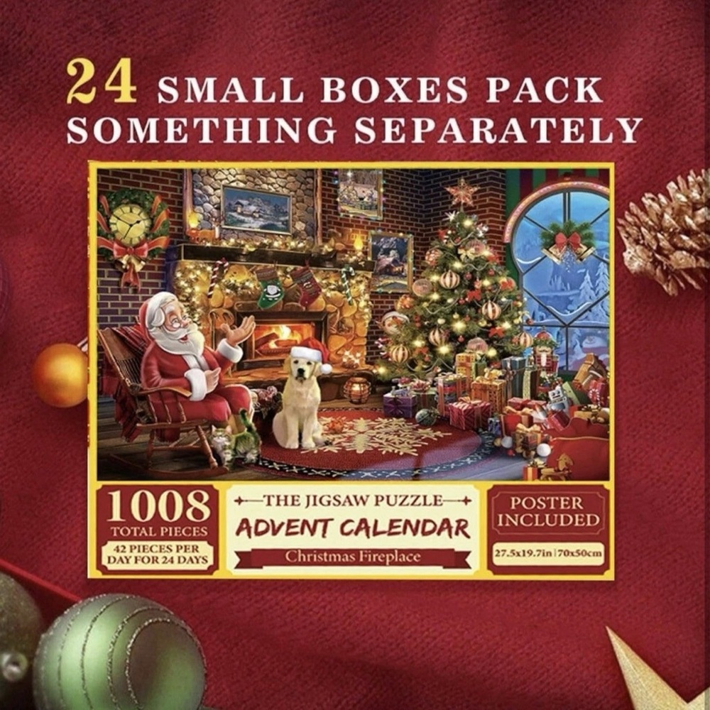 The Jigsaw Puzzle, Advent Calendar, Merry Christmas,  1008 Pieces